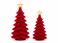 Figurines de Noël modernes en velours et plastique ODM, statues floquées pour salon, bureau, fête, avec lumière LED faite à la main, vente en gros