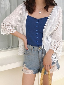 Nuovo Coprispalle Boho <span class=keywords><strong>in</strong></span> <span class=keywords><strong>Pizzo</strong></span> Ricamato 2026 da Donna, con Laccetti Frontali e Bordo all'Uncinetto, Lavorato a Maglia Sottile Estivo, Servizio Personalizzato ODM OEM - Product Image 5