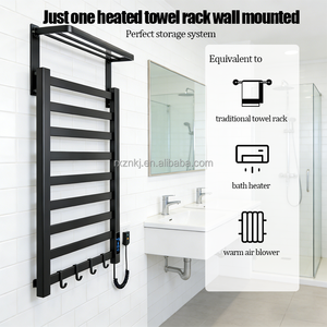 Rail chauffe-serviettes de salle de bain, échelle murale électrique chauffe-serviettes radiateur chauffe-serviettes support électrique - Product Image 1