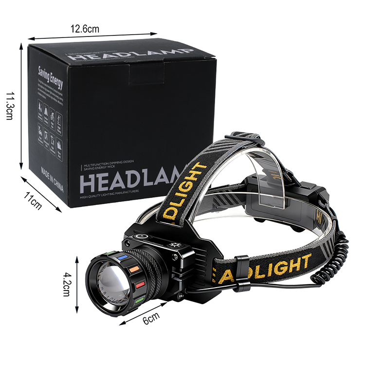 Rechargeable Headlamp 450 Lumens LED Laser