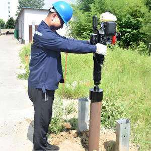 중국산 휴대용 150mm 연장 튜브 핸드헬드 파일 드라이버 엔진 (건설 산업용) 휘발유 울타리 기둥 설치기 제공 - Product Image 1