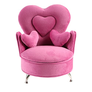 Sofa-Style <b>Velvet</b> <b>Jewelry</b> <b>Box</b> with Magnetic Snap Closure and Mirror for Storing Rings and Necklaces - Product Image 3