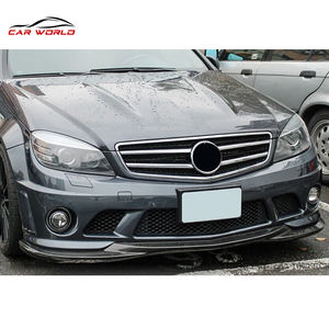 2009-2012 W204 <span class=keywords><strong>C63</strong></span> Kit de carrocería de coche de labio de parachoques delantero ABS plástico V estilo con recortes de gancho de remolque nuevo para C180 W204 labio delantero - Product Image 3