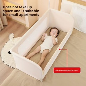 Barrière de lit bébé réglable avec levage vertical et anti-chute, barrière de sécurité pliable pour enfants, tissu respirant certifié CE - Product Image 4