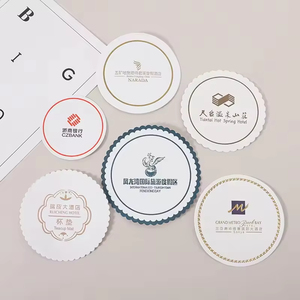 Custom Logo Personalized Hotel Disposable Absorbent Cup White Paper Beer Coaster for Drink