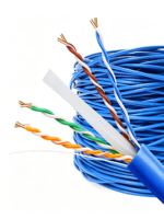 Câble CAT6 intérieur/extérieur CCA UTP 23AWG solide 305m 550MHz 10Gbps PVC étanche pour réseau LAN Ethernet domestique et professionnel