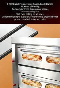 <span class=keywords><strong>Four</strong></span> <span class=keywords><strong>à</strong></span> gaz industriel OEM direct usine avec fonction vapeur et minuterie pour la cuisson du pain et des gâteaux - Product Image 5