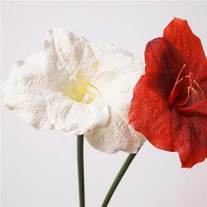 Ampoules d'<span class=keywords><strong>amaryllis</strong></span> artificielles personnalisées Real Touch <span class=keywords><strong>fleur</strong></span> en plastique souple <span class=keywords><strong>fleur</strong></span> rouge blanc rose pour la décoration de mariage à la maison - Product Image 1