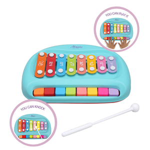 Instrument de musique éducatif pour enfants, <span class=keywords><strong>Piano</strong></span> à <span class=keywords><strong>notes</strong></span>, Xylophone, 8 touches, 2 en 1 - Product Image 3