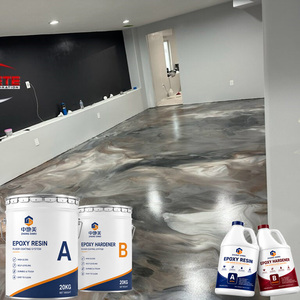 Kit de Resina Epoxi Metálica Transparente 100% Sólidos, Autonivelante, Pintura Duradera para Pisos de Concreto, para Proyectos Decorativos - Product Image 3