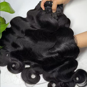 ผมแท้แบบ Body Wave สำหรับขายส่ง แบบไม่ผ่านกระบวนการ ผมบราซิลแท้ สีดำธรรมชาติ แบบ Double Drawn คุณภาพระดับซาลอน - Product Image 3