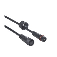 Conector de cable circular impermeable IP67 personalizable M14 M16 para conector de luz exterior roscado M18 M22 contacto de cobre de 2 pines