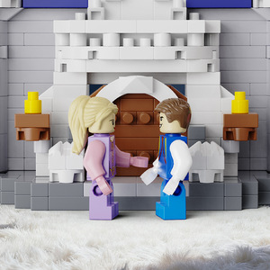 Ensemble <span class=keywords><strong>de</strong></span> blocs <span class=keywords><strong>de</strong></span> construction Château <span class=keywords><strong>de</strong></span> conte <span class=keywords><strong>de</strong></span> fées Princesse, jouet en plastique DIY <span class=keywords><strong>de</strong></span> grande difficulté, puzzle éducatif pour filles et enfants - Product Image 4