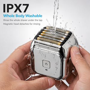 เครื่องโกนหนวดไฟฟ้า MENGLI 6334 สำหรับผู้ชาย, ใบมีด 6 ใบ กันน้ำ ชาร์จผ่าน USB ใช้ได้ทั้งแบบเปียกและแห้ง เหมาะสำหรับการเดินทาง - Product Image 4