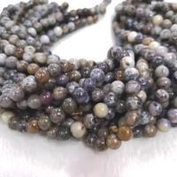 Pierre d'énergie Dragon jaspe violet, naturel, pour la fabrication de bijoux, perles rondes, grande puissance de guérison