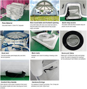 베리 맞춤형 드롭 스티치 DWF 소재 수상 에어 폰툰 풍선형 도크 데크 플랫폼 - Product Image 5