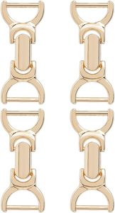 Lot de fermoirs métalliques à boucle en X avec double anneau en D et fermoir torsadé pour sacs DIY - Product Image 1