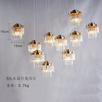 Lustre de plafond en forme d'iceberg pour mariage, décoration lumineuse à LED en métal