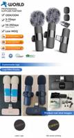 Microphone Lavalier sans fil 3 en 1, anti-bruit, anti-vent, à clipser sur le revers, pour iPhone, Android, conférence, diffusion en direct