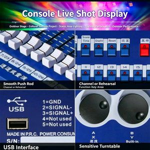 ไฟดิสโก้คิงคอง คอนโซล Kingkong <span class=keywords><strong>256A</strong></span> ระบบ DMX512 ตัวควบคุมหรี่ไฟ 256 ช่องสัญญาณ DMX - Product Image 2