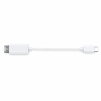 Câble Type-C nickelé 4K 60Hz blanc 1,8 m en PVC tressé pour adaptateur convertisseur HDTV et Switch