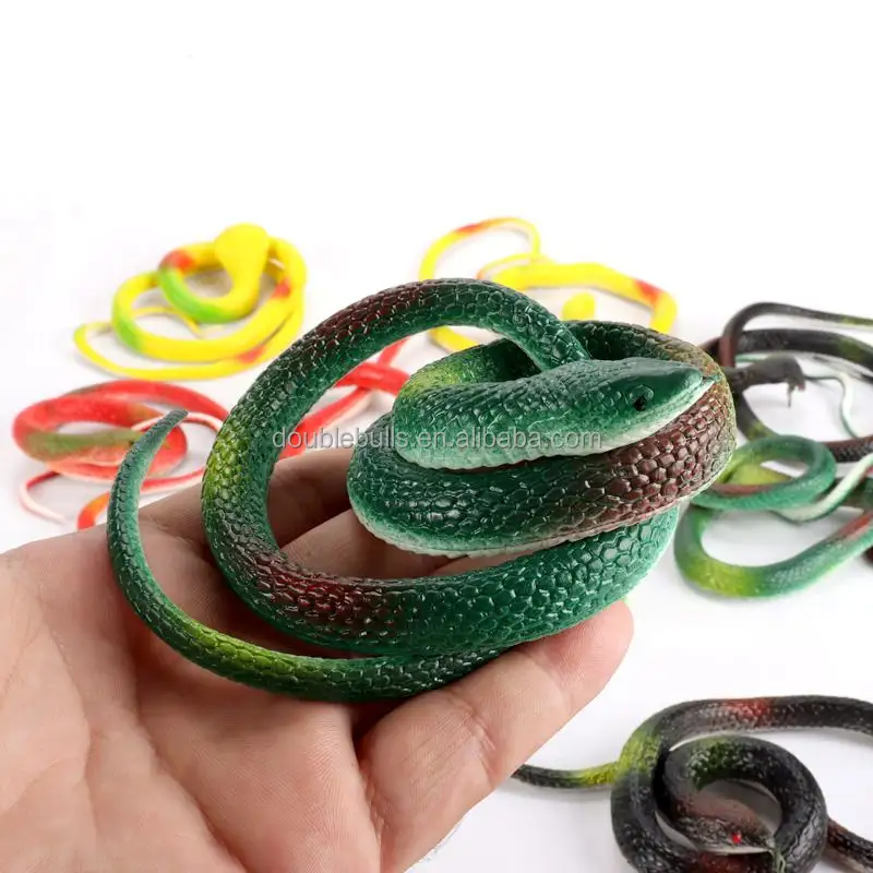 Commercio all'ingrosso tricky snake simulation soft rubber snake toys 75cm in-fake rubber snake