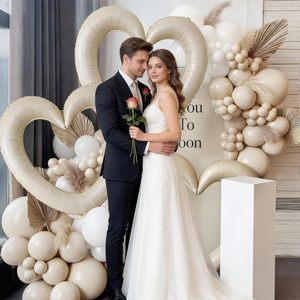 Creative Heart Hook Heart Shape 4D Love Heart Connected Foil Balloons Eco-Friendly Mother's Day <b>Valentine</b> Wedding Birthday Party - Product Image 5