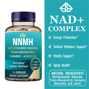 OEM NAD+ Resveratrol Cúrcuma Quercetina para Adultos, Antioxidante, Antienvejecimiento, Salud Celular, Apoyo Energético, 90 Cápsulas - Product Image 3