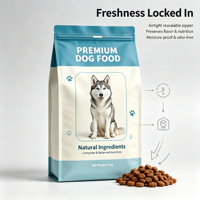 Sachet refermable à bec verseur imprimé sur mesure pour aliments pour animaux, emballage alimentaire de qualité supérieure pour croquettes pour chiens