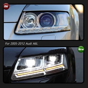 A6アップグレードヘッドライトアウディ2005-2011 A6 <span class=keywords><strong>C5</strong></span> C6 LEDヘッドライトダイナミック信号アニメーションDRL Biキセノンオートヘッドランプアクセサリー