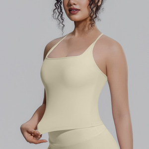YIYI Tops Cortos Deportivos de Verano para Mujer con Sujetador Incorporado, Transpirables, de Spandex, Estilo Racerback, para Gimnasio y Yoga - Product Image 6