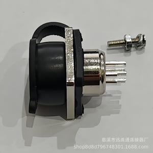 Connecteur aviation GX12, fiche et prise à bride carrée, 2-7 broches, en alliage de zinc nickelé - Product Image 3