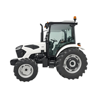 Nouveau modèle de tracteur 70 CV 4x4 avec cabine et climatisation, conception économe en carburant, parfait pour les exploitations agricoles moyennes, prêt à être expédié depuis l'usine chinoise