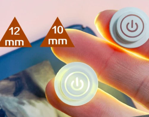 Small Size Transparent Single Point <strong>Silicone</strong> Power Switch <strong>Button</strong> Key Cap Silk Screen <strong>Printing</strong> <strong>Rubber</strong> Product - Product Image 3