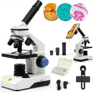 Kit de <span class=keywords><strong>Microscopio</strong></span> Monocular Compuesto SWIFT para Adultos, Estudiantes y Principiantes, 80X-2000X STEM, Cuerpo Totalmente Metálico, Fuente de Luz LED, con Estuche de Transporte - Product Image 1
