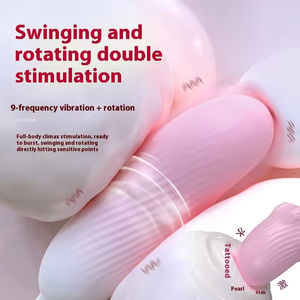 Vibrateur pour femmes à forte vibration, en silicone, étanche, avec boule coulissante et fonction oscillante, rechargeable par USB - Product Image 3