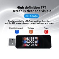 Testeur USB Type C PD, voltmètre et ampèremètre DC, test d'ondulation de tension pour chargeur de téléphone et ordinateur portable