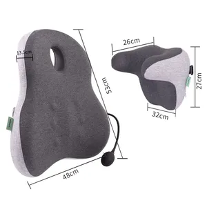 2023 nuovo Design Set di cuscini per ciambelle 2 in 1 cuscino lombare in Memory Foam e cuscino per la testa per seggiolino auto sedia a rotelle cuscino per sedia da ufficio