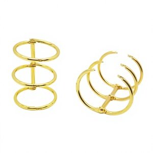 YIWANG Gold Metal 2.5X25X40mm Loose Leaf Calendar <b>Binder</b> Rings - Product Image 4