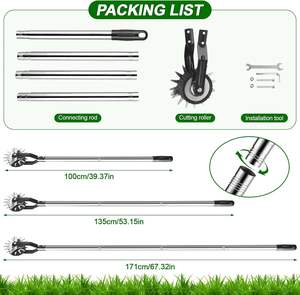 Outil de jardinage manuel à 4 sections en acier inoxydable avec poignée robuste pour le bordage des pelouses et des trottoirs, personnalisable OEM - Product Image 3
