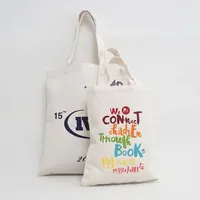 Sacs en toile de 12 onces sac fourre-tout personnalisé écologique avec logo de l'entreprise sac fourre-tout en coton en toile de couleur naturelle à long manche