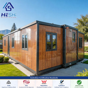 Maison conteneur préfabriquée extensible sans amiante, normes australiennes AS 4964, 30 pieds, 40 pieds, 1, 2, 3, 4, 5 chambres, cuisine, maison galvanisée, chalet - Product Image 1