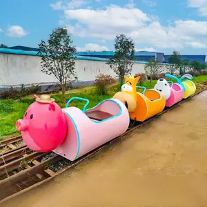 China Direct Manufacturer 4 8 12 Seats Mini Sightseeing Track Train For Kids Outdoor Playground Tourist Track Train