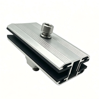 Supports de fixation pour panneaux solaires photovoltaïques sans cadre en aluminium CE, accessoires de montage pour système de panneaux solaires photovoltaïques