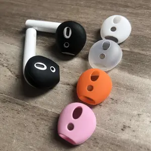 Custodia Protettiva in Silicone auricolari Auricolare Della Protezione Della Copertura Della Pelle di Ricambio Anti Slip Morbido Cuscinetto Per AirPods 1 2 Auricolari Auricolari