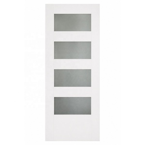 Porte <span class=keywords><strong>de</strong></span> chambre avec panneau en verre, structure à âme pleine, pour projets intérieurs d'appartements, fabrication OEM PSL, export direct du fabricant - Product Image 1