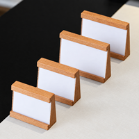 Présentoir de prix en bois vertical, porte-cartes de table, support d'étiquettes pour supermarché, panneau signalétique de comptoir pour le commerce de détail