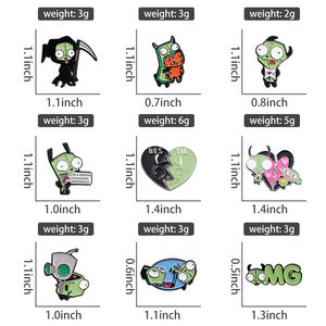 ZIM أمريكي أنيمي الغازاة المينا بروش ZIM السبائك مثيرة شارة ملابس الإكسسوارات هدية المجوهرات للأصدقاء - Product Image 6