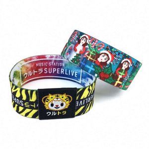 Bracelet personnalisé en polyester, impression par sublimation et sérigraphie, résistant aux déchirures, bracelet élastique - Product Image 4