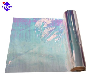 Angelina Fantasy PET 18mic Blu Dicroici Trasparente Iridescent Arcobaleno Della Caramella di Imballaggio Pellicola - Product Image 2